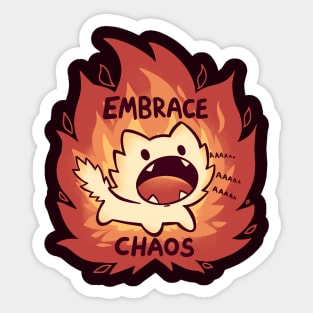 Embrace Chaos Sticker